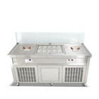 Kolice Double Square Pans Roll Ice Cream Machine With 10pcs Refrigerated Tank 