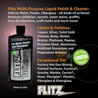 Multi Purpose Metal Polish 16oz Liquid Cleaner Aluminum Chrome Brass Silver
