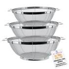 U s  Kitchen 3pc Colander Set  Stainless Steel Mesh Strainer Net Baskets 3 4 5qt