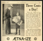 1917 Aetna Life Insurance Advertisement Newspaper Boy Photo Antique Print Ad