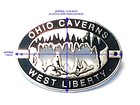 Ohio Caverns Souvenir Pin West Liberty Lapel Style Oval Enamel On Silver-tone