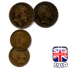 Collection Of British 1910 Edward Vii Coins  116 Years Old  