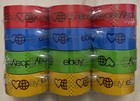12 Rolls - Ebay Packaging Tape     Red  Blue  Green  And Yellow  75 Yards Per Roll