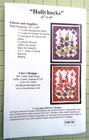  hollyhocks  Quilt Kit 42  X 49 5  Includes Fabric   Pattern