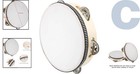 Natural Wood Handheld Tambourine With Metal Jingles For Versatile Music Events