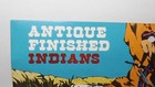 Vtg Antique Finished Indians Playset 6 Metallic Gold Tone Plastic Figures New