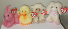 Ty 2005 Basket Beanie Baby Set Billingsly Marshmallow Meekins Sugartwist 3  Mwmt