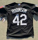 Jackie Robinson  42 Cooperstown Stitched Dodgers Black Throwback Men s Jersey