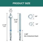 1 4  X 3-1 4  Concrete Anchors 50 Pack 1 4 Inch Wedge Anchors Bolts Zinc Plated