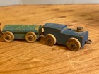 Vtg 1940 s Strombecker Painted Wooden Train Set Toys  set Of 5  Pennsylvania Rr