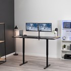 Vivo Manual 71    X 30    Stand Up Desk Workstation  Black Table Top  Black Frame