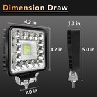 Led Tractor Work Lights  Off Road 4 Inch 240w 20000lm Pod 4 Inch  10 Cube 