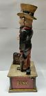 Antique   Vintage Style Cast Iron Uncle Sam American Mechanical Box Bank