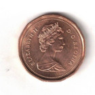 1986 Canadian Uncirculated One Cent Elizabeth Ii Coin 