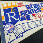 Vtg Mlb Kansas City Royals 1985 Worlds Series Champions Pennant Full Size W  Pin