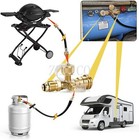 Propane Brass Tee Adapter Kit  4-port Propane Brass Tee With 5ft   12ft Hose Us