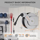 Giraffe Tools 3200psi Pressure Washer Hose Reel 1 4  X 65 Ft Retractable Hose