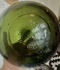Antique 7inch Green Made In Czechoslovakia Hand Blown Glass Fishing Float