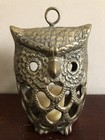 Vintage Brass Owl Candle Holder Hanging Lantern