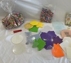 Perler Fuse Bead Lot Deluxe  Forms  Plates  Beads  All You Need   More 