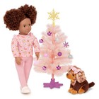 Our Generation Snowflakes   Sparkles Pink Holiday Tree Accessory Set For 18 