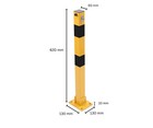 62cm Yellow Car Parking Space Lock Bollard Driveway Security Posts Keys