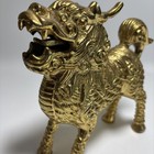 Vintage Chinese Brass  Foo Dog 5 5  X 5 5 