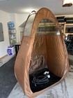 Gigatan Portable Pop-up Spray Tanning Tent Booth  Quick Fold  Clear Top  Brown