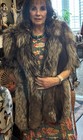Vintage Glam     kaplan Furriers   san Francisco Silver Gray Fox Fur Wrap  Stole O s