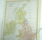 Vintage The British Isles Since 1066 A d historical Map 10x14 Inch  Sh1