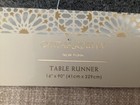 Cynthia Rowley Table Runner Size 16 X 90 Knit With Soft Edge New