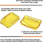 2pc 2500k Selective Yellow Colored Led Pod Fog Light Shield Cover Lenses - F150