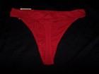Vtg Nwt No Boundaries Red Tunnel Thong  Made In Usa - Size 8