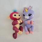 Wowwee Fingerlings Interactive Baby Unicorn   Razz Glitter Monkey Lot Of 2 Works