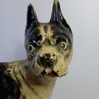 Antique Cast Iron Boston Terrier French Bulldog Doorstop 10x10 