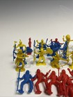 1960   s Vintage Marx Mixed Lot Of 36 Fort Apache Plastic Figures With One Horse