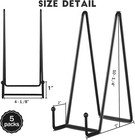 5 Pack 10 Inch Plate Holder Display Stands  Large Metal Black Frame Stand For   