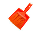 Vintage Mid Century Dust Pan And Brush Set Retro Orange Plastic Mcm