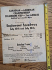 Rare Original 1948 Englewood Speedway Auto Races Poster  flyer Modified Racing