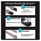 50 Pcs Double-wire Plug-in Connector  Cable Clamp With Locking Buckle  Awg 18-22