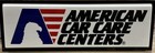 American Car Care Dealer Sign White Black Letters Single Sided Hanging
