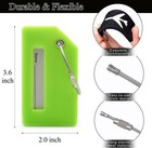 5 Pcs Silicone Luggage Tag For Suitcases With Stainless Loop Baggage Identifiers