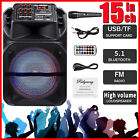9000w Portable Bluetooth Speaker Sub Woofer Heavy Bass Sound Party System W  Mic