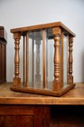 Antique Store Counter Display Case Glass Wood Cabinet Vintage Ballot Box Rare