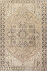 Antique Muted Geometric Heriz Hand-knotted Dining Room Oriental Area Rug 10 x13 
