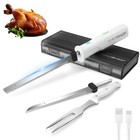 Haushof Cordless Electric Knife Set For Meat Slicing 8v Electric Carving Knife