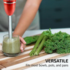 Immersion Blender 300w   Stainless Steel Blades   2-speed Hand Mixer - Red