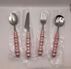 4-piece Cutlery Set  Stainless Steel Flatware Sets With Chubby Bubble Pattern Ce