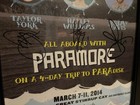 Paramore Parahoy 2014 Signed Poster Hayley Williams Taylor York