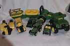 John Deere Toy Vehicle Lot Tractor Dump Truck Farm Equipment Construction 10 Pc